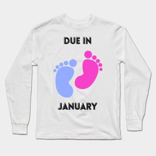 Due in January footprints Long Sleeve T-Shirt